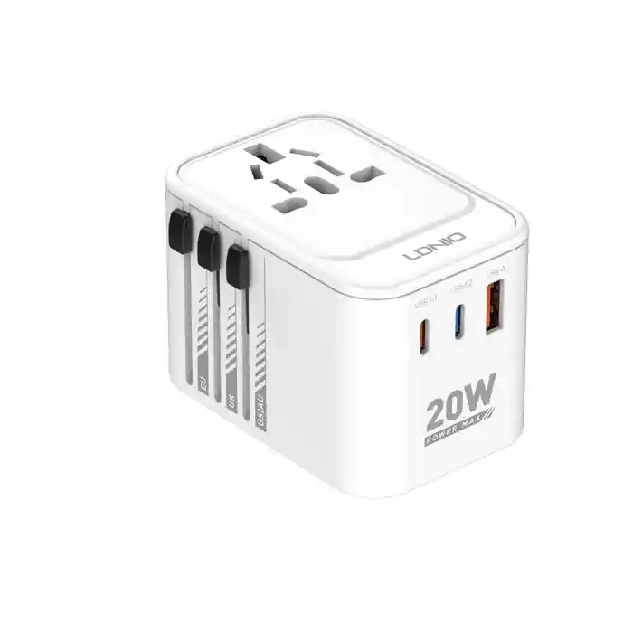 LDNIO Z9 Travel Converter Adapter Universal GaN 20W PD + QC3.0 3...